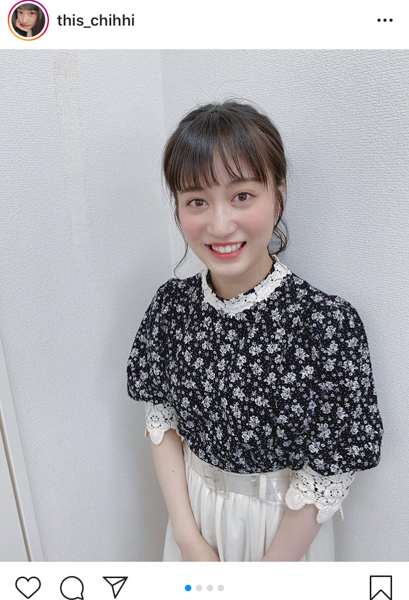 NMB48 川上千尋、微笑みの癒しショットを公開「笑顔！忘れてません？」