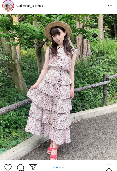 AKB48 久保怜音、麦わら帽子にワンピースで夏を先取り