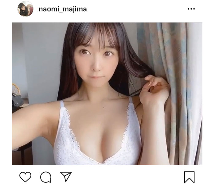 真島なおみ、ムチムチな白ランジェリー動画にファン歓喜「ムチムチ最高！」「めちゃくちゃ美しい」