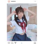えなこ、セーラー服の下は・・・？「なんと水着なんです笑」