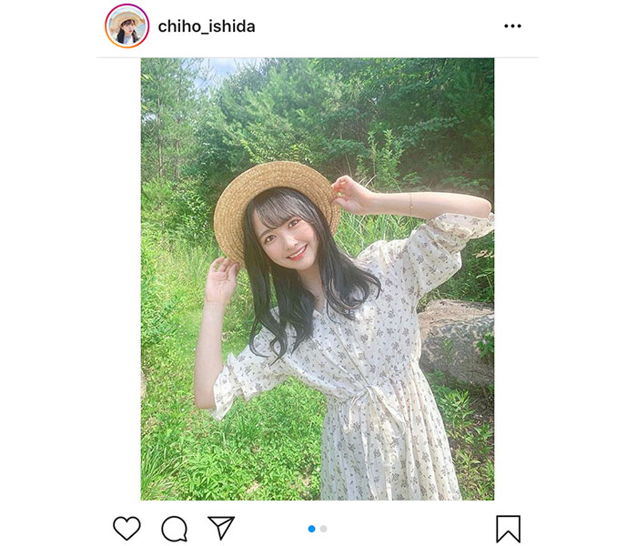 STU48 石田千穂、涼し気な麦わら帽子姿に「凄く可愛い」「ぼくのなつやすみっぽい」