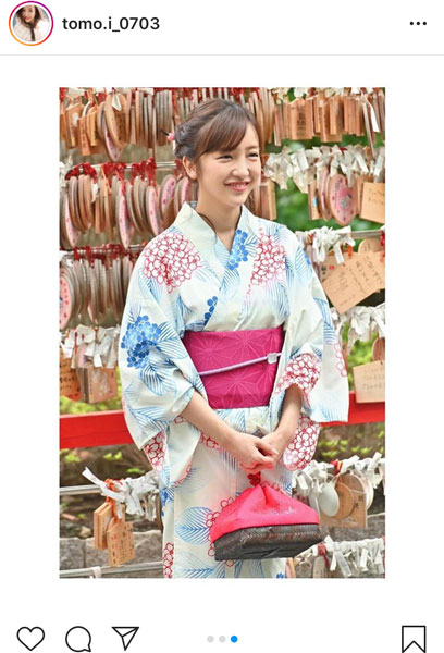 板野友美、今年初の浴衣ショットに反響！「和服美人」「凄く癒されました」