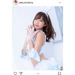 霧島聖子、バニーガール姿で透き通る素肌を披露！