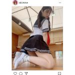 サイバージャパンダンサーズ・KOZUE、ローアングルのセーラー服ショットに歓喜の声「半端ない破壊力ですっ！」