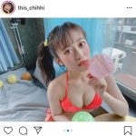 NMB48 川上千尋、可愛いが凝縮された鮮烈ビキニオフショットにくびったけ！「今日も可愛い過ぎ」「究極に可愛いです」