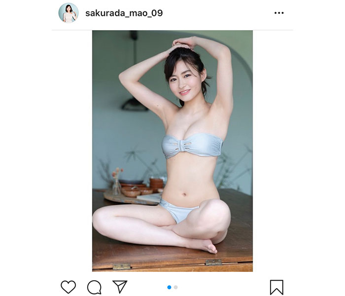 桜田茉央、腋からくびれにかけた美ラインに歓喜の声！「ナイススタイル」「可愛すぎて震えてます」