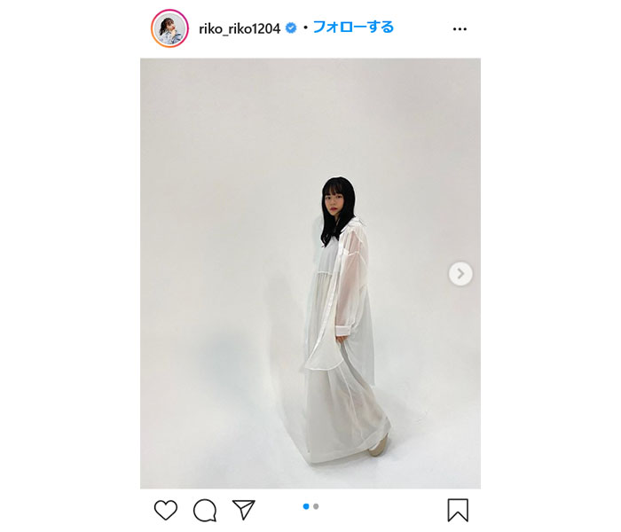 莉子、印象の異なるオフショットを公開　ファンから「くしゃって笑うりこちゃんの笑顔本当に可愛い」の声！