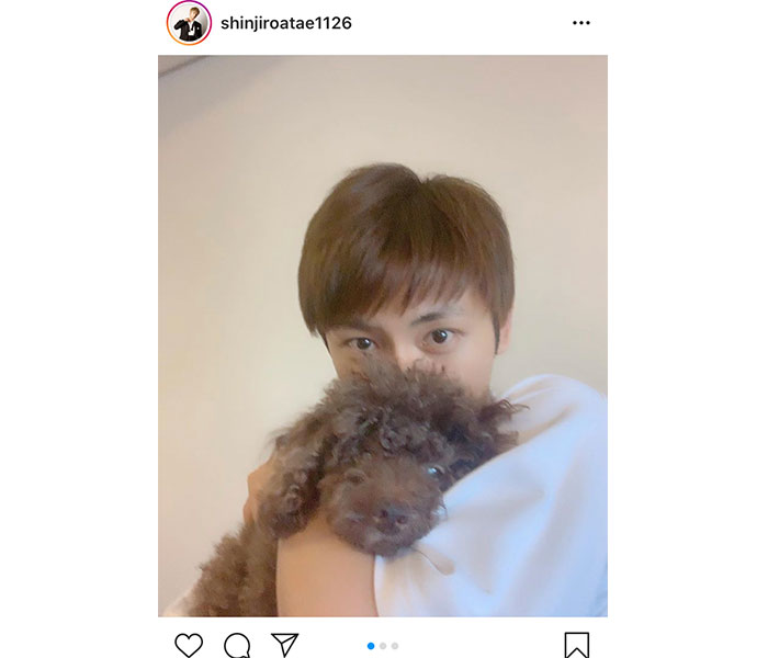 AAA 與真司郎、18歳の愛犬の誕生日を祝福「大先輩すぎて、今日から敬語使おう」