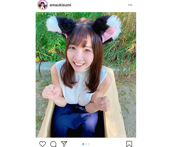 天羽希純、誕生日に可愛すぎる猫コスプレを披露「超可愛いーー！！」「ノックダウンさせて頂きました」