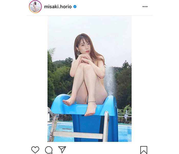 グラビアアイドル・堀尾実咲、“全裸に見えるポーズ”に反響！「可愛すぎます！」「たまらん！撮りたいなあ」