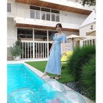 HKT48 森保まどか、涼し気ワンピの休日サマーショットを披露「映えの極みすぎる」