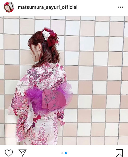乃木坂46 松村沙友理、艶やかな浴衣姿に「お人形さんじゃん」「どうしてそんなに可愛いんだ」と多くの反響