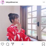 AKB48 小栗有以、鮮明な浴衣姿に「めっちゃ綺麗」「超絶美しいです」と絶賛の声