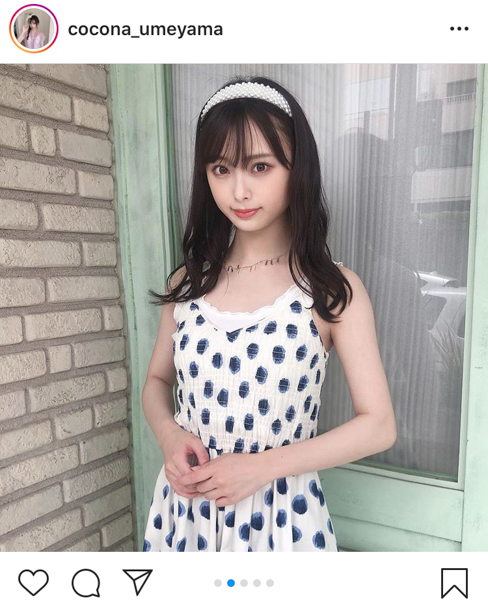 NMB48 梅山恋和、プリンセスのようなパールカチューシャコーデを紹介「おもちプリンセスお美しいです」