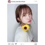SUPER☆GiRLS 渡邉幸愛、向日葵に映える色白美肌で感じる2020年、夏「こうめスマイル素敵」「夏っぽくていいね！