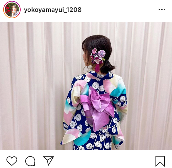 AKB48 横山由依、はんなり京美人な浴衣姿に絶賛の声「すごく綺麗」「やはり夏は浴衣だよね」