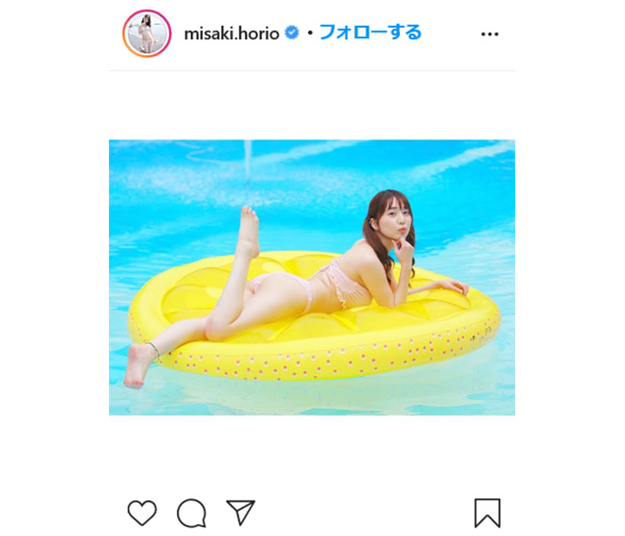 堀尾実咲、涼し気な水着撮影会披露　ファンから「めっちゃくちゃ可愛いよー」の声