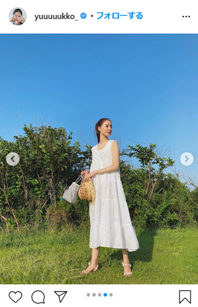 新木優子、夏らしい涼し気コーディネートを披露「もう秋が近づいてきてるので夏服ラストスパート‼︎」