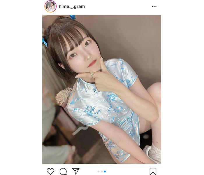 新谷姫加、爽やかなチャイナドレスで美脚全開！「とても素敵なポーズです」