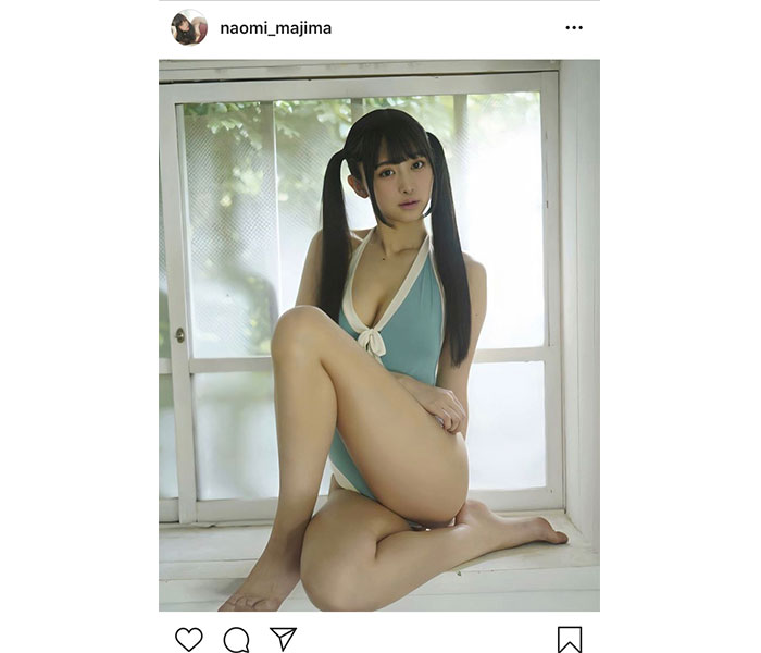 真島なおみ、ロングツインテールの“ロリ”グラビアに反響！「愛くるしい」「美脚！」