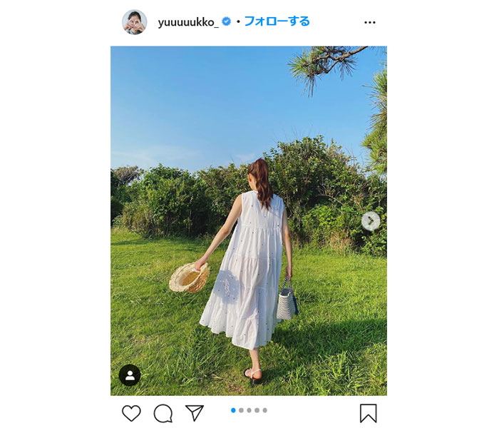 新木優子、夏らしい涼し気コーディネートを披露「もう秋が近づいてきてるので夏服ラストスパート‼︎」