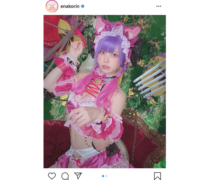 えなこ、“国宝級”なハロウィンのチェシャ猫コスプレを一早く公開！「さすがの美しさ」