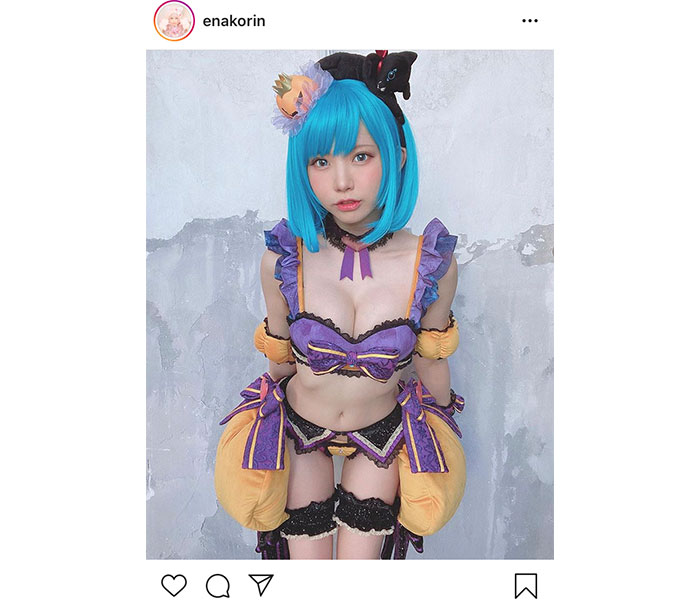 えなこ、「週プレ」表紙を飾るハロウィンコスプレのオフショット公開！「目のやり場に困るやつ」