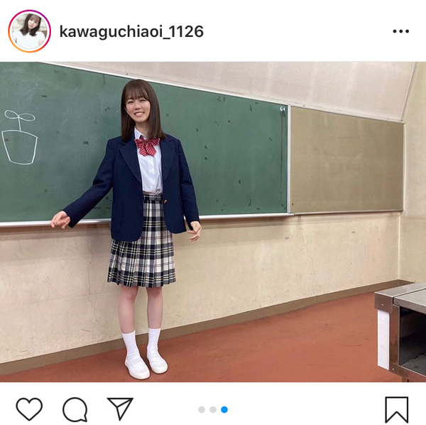 『ボンビーガール』川口葵が制服ショット公開！「めちゃくちゃ似合っていて可愛い」と反響も！