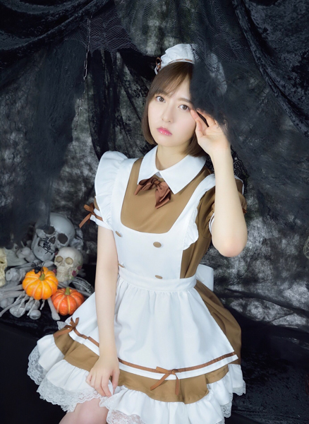 HKT48 森保まどか、ハロウィンにご給仕したくなるメイド衣装を大公開！「似合い過ぎて魂抜けそう」