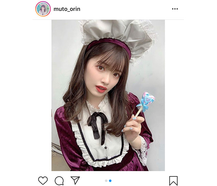 AKB48 武藤小麟、メイド姿のハロウィン生写真オフショット公開！「絶対最高なハロウィンになる」