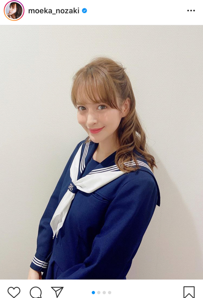 野崎萌香、美人すぎるセーラー服ショットが話題！「もう最高」「お嬢様に見えます」