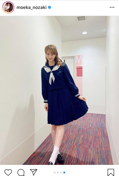 野崎萌香、美人すぎるセーラー服ショットが話題！「もう最高」「お嬢様に見えます」