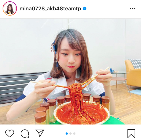 AKB48 Team TP パン・ズーイー（潘姿怡）、チリパウダーをぶっかけ辛いもの好きアピール！