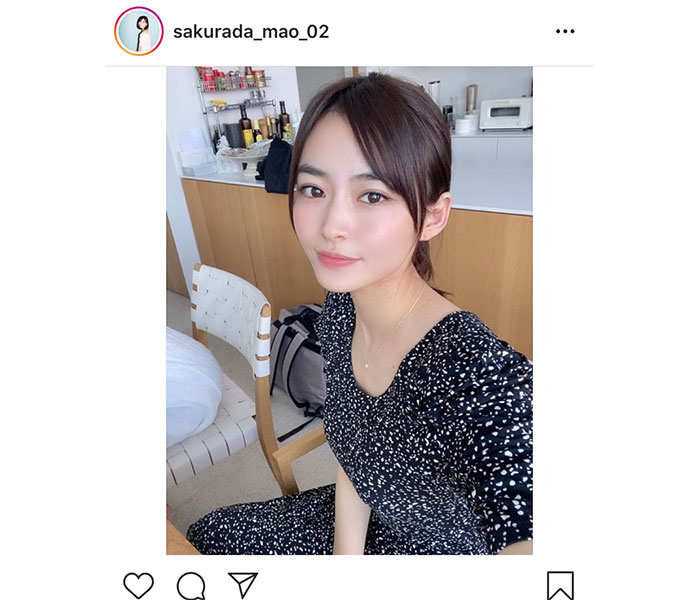 桜田茉央、普段と違う大人メイクの自撮りショット！「しっとり感が素敵」「ドキドキします！」