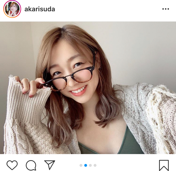 SKE48 須田亜香里、ワイルドなダテメガネ姿が好評！「超絶綺麗」「色気すごい」