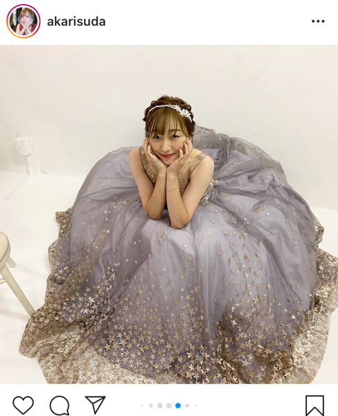 SKE48 須田亜香里、可憐なドレス姿に歓喜の声！「どこぞのお姫様かと思ったよ」