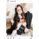 橘ひと美、『鬼滅の刃』竈門禰豆子のハロウィンコスプレに反響！「一番可愛いコスプレ」「映画観に行きたくなりました」