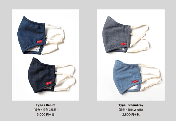 Made in JAPAN のデニム素材マスク『Washable Mask』が話題！