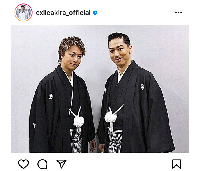 EXILE AKIRA、EXILE TAKAHIROと羽織袴のツーショット公開！！