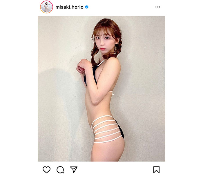 堀尾実咲、ヘルシーな美ボディライン全開のグラビアショットに「素晴らしい体型」