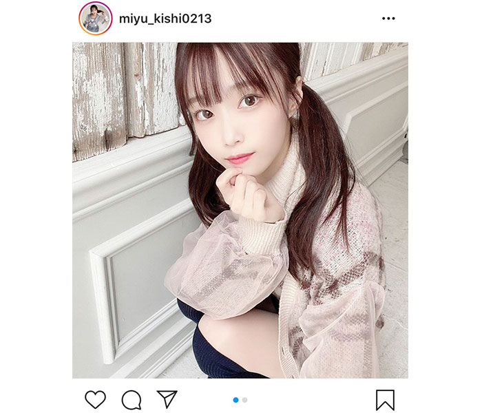 #ババババンビ 岸みゆ、極上の“絶対領域”ショットを公開！「ほんと最強だな」「召されちゃう」