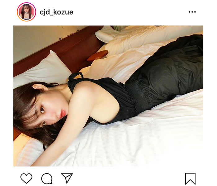 サイバージャパンダンサーズ・KOZUE、黒ドレスで際立つ透明素肌に「癒される」「疲れを吹き飛ばしてくれる」と反響！