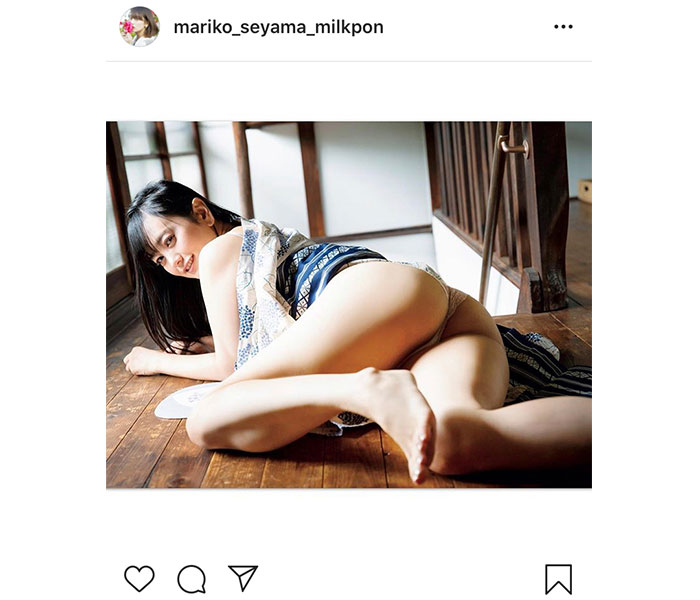 脊山麻理子、浴衣を脱いだ大胆ショットで美ボディ披露！