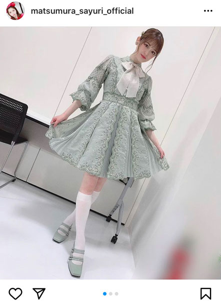 乃木坂46 松村沙友理、「お姫様みたい」な新曲ミニワンピース衣装に感想ぞくぞく！