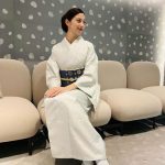 中条あやみ、沖縄・花織の着物オフショットを披露