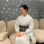 中条あやみ、沖縄・花織の着物オフショットを披露