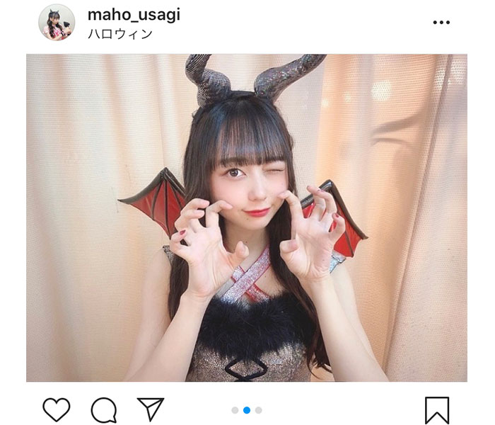 AKB48 大盛真歩、蔵出しのハロウィン写真に「悪魔なのに天使だ」「可愛すぎる」と反響！