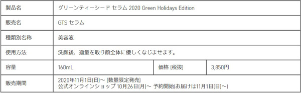 イニスフリーから「Green Holidays」が登場