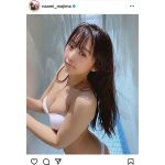 真島なおみ、白ビキニ姿で魅せるヘルシーショット！「表情がすき」「自然体でいい」