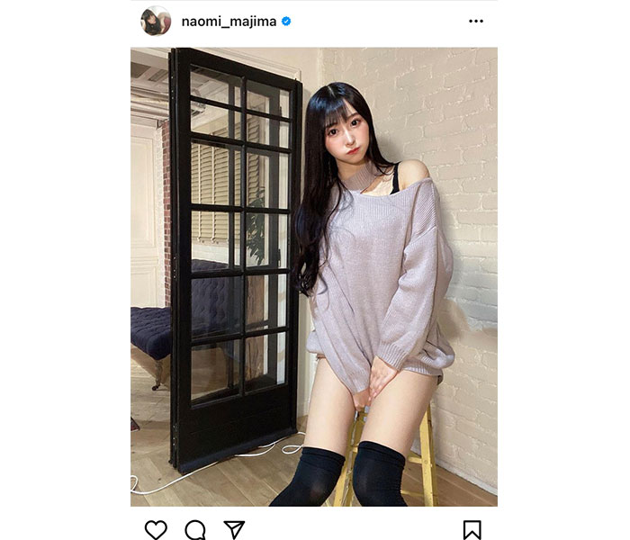 真島なおみ 太ももセクシーな美脚ショットに釘付け Wwsチャンネル